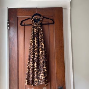Astr leopard print sleeveless dress XS